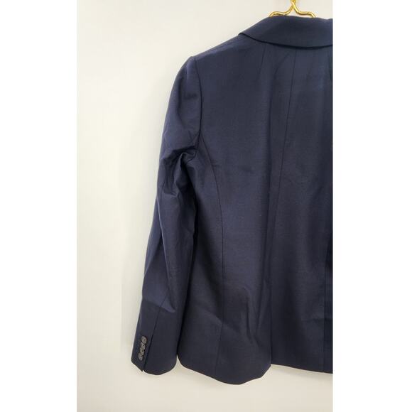 J. Crew 1035 Super 120's Navy 100% Virgin Wool Blazer Classic Timeless Size 8 - Picture 5 of 12